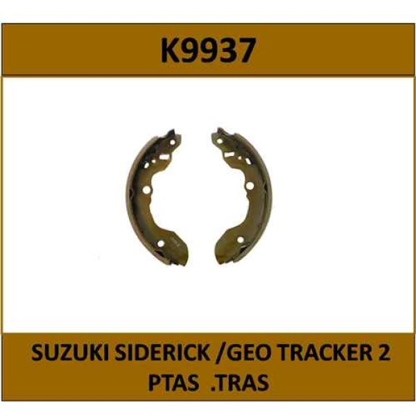 BANDAS DE FRENOS (ZAPATAS) TRASERAS SUZUKI SIDEKICK, GEO TRACKER 2PTAS 91-95 - K9937 BANDAS DE FRENOS (ZAPATAS) TRASERAS SUZUKI SIDEKICK, GEO TRACKER 2PTAS 91-95 - K9937