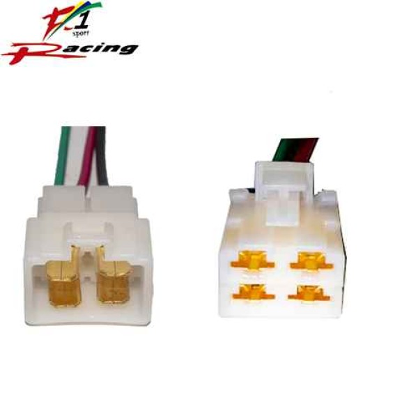 CONECTOR UNIVERSAL 4 VIAS KIT MACHO HEMBRA CUADRADO 4 PINES - 8427-F1R=43A-F1R