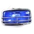 FARO RECTANGULAR 6 1/4 BASE Y PARRILLA CHROMADA/AZUL