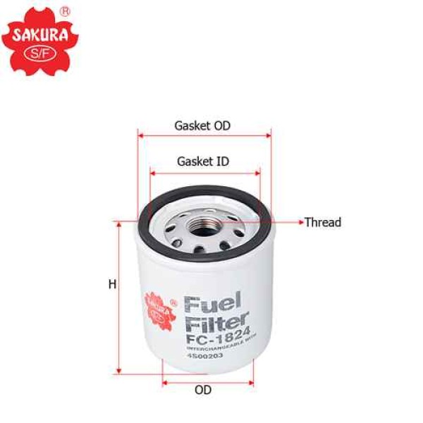 FILTRO COMBUSTIBLE TOYOTA ISUZU MAZDA NISSAN FP588F P550057 OEM 23303-56031 - FC1824 FILTRO COMBUSTIBLE TOYOTA ISUZU MAZDA NISSAN FP588F P550057 OEM 23303-56031 - FC1824