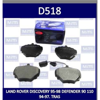 PASTILLAS FRENOS TRASERAS LAND ROVER DISCOVERY 95-98 DEFENDER - D518 PASTILLAS FRENOS TRASERAS LAND ROVER DISCOVERY 95-98 DEFENDER - D518