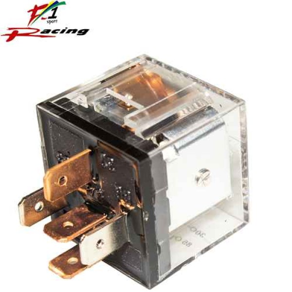 RELAY 5P 12V 80-100A TRANSPARENTE C/LED INDICADOR VERDE DOBLE ACCION - 1914