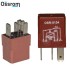 RELAY MINI AUXILIAR 12V 30/20A 5 PINES COLOR MARRON FIAT, CHEVROLET, RENAULT, PEUGEOT, CITROEN, JAC (PRECIO X UND)