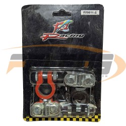 BORNES ALUMINIO ROJO NEGRO PAR