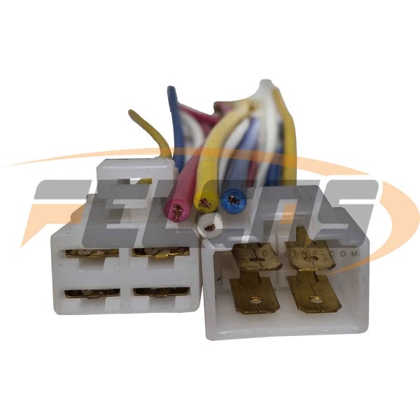 CONECTOR MACHO Y HEMBRA 4 VIAS