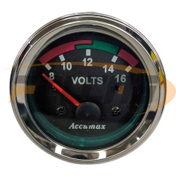 RELOJ VOLTIMETRO 12V 8-16V52MM ACCUMAX